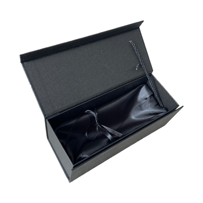 Luxuria Custom Logo Wine Boxes Gift Black Cardboard gift box wine utrem donum boxes packaging