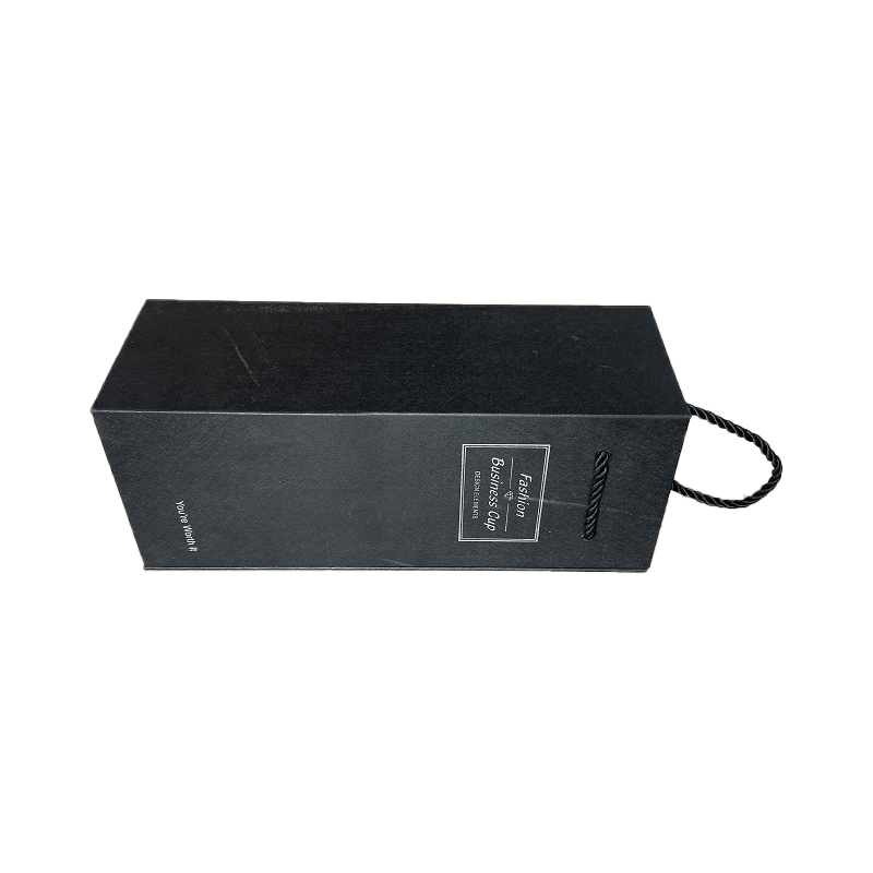Luxuria Custom Logo Wine Boxes Gift Black Cardboard gift box wine utrem donum boxes packaging