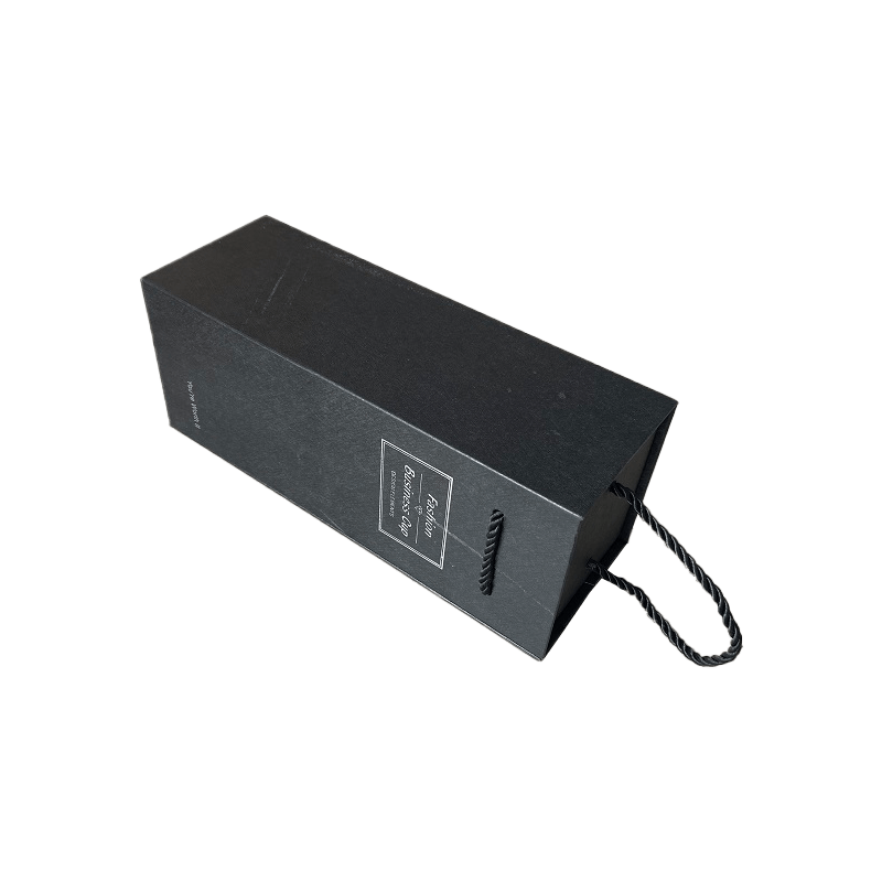 Luxuria Custom Logo Wine Boxes Gift Black Cardboard gift box wine utrem donum boxes packaging
