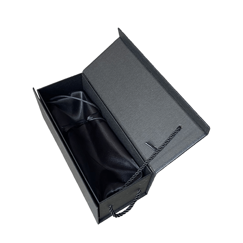 Luxuria Custom Logo Wine Boxes Gift Black Cardboard gift box wine utrem donum boxes packaging