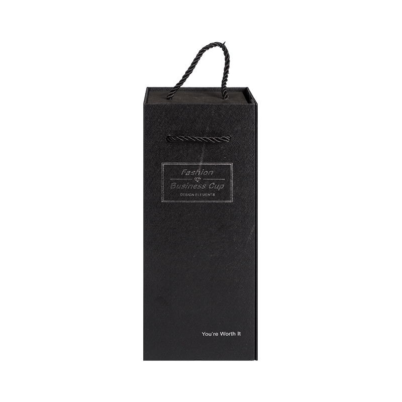 Luxuria Custom Logo Wine Boxes Gift Black Cardboard gift box wine utrem donum boxes packaging