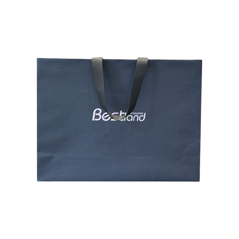 Custom Logo Luxuria Paper Sacculi Cum Handles Gift Packaging Promotional Shopping Sacculi