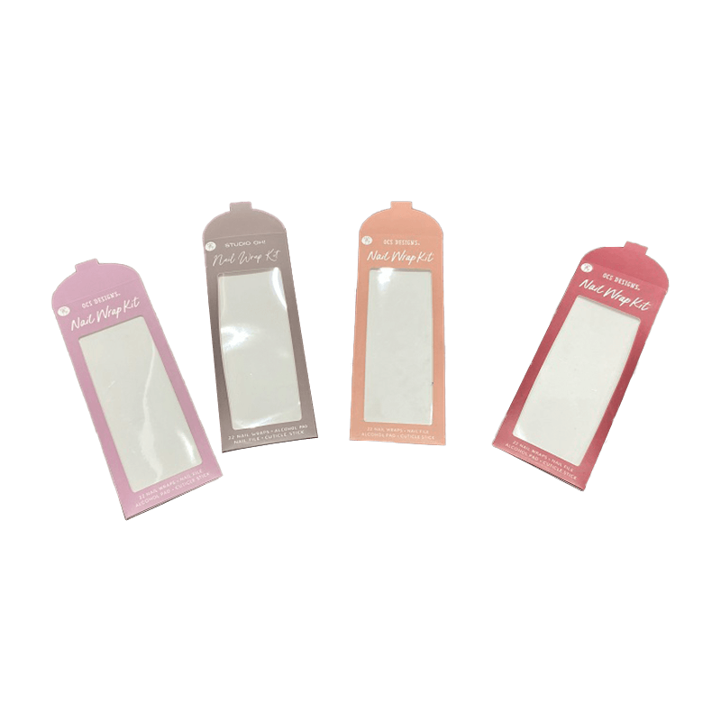Wholesale Custom Paper Card Box Little Paper Box Transparent Windows Cardboard Nail Polish Paper Box